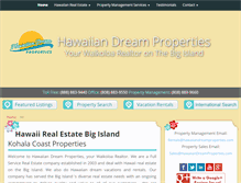 Tablet Screenshot of hawaiiandreamproperties.com